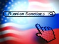 Trump Russia Sanctions Banking Embargo On Russian Federation - 3d Illustration Royalty Free Stock Photo