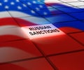 Trump Russia Sanctions Banking Embargo On Russian Federation - 3d Illustration Royalty Free Stock Photo