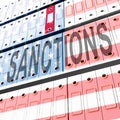 Trump Russia Sanctions Monetary Embargo Against Russian Federation - 3d Illustration