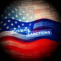 Trump Russia Sanctions Monetary Embargo On Russian Federation - 2d Illustration Royalty Free Stock Photo