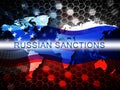 Trump Russia Sanctions Political Embargo On Russian Federation - 3d Illustration Royalty Free Stock Photo