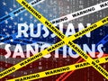 Trump Russia Sanctions Political Embargo On Russian Federation - 3d Illustration