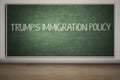 Trump`s Immigration Policy word in classroom