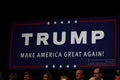 Trump sign at campaign rally on July, 25, 2015, in Oskaloosa, Iowa