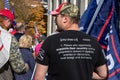 A Trump Supporter in a Patriotic Shirt at a Stop the Steal Rally Royalty Free Stock Photo