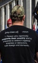 A Trump Supporter in a Patriotic Shirt at a Stop the Steal Rally Royalty Free Stock Photo