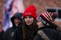 Trump Supporter Waiting in Line at MAGA Rally Royalty Free Stock Photo