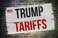 Trump Tariffs - poster sign Royalty Free Stock Photo