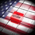 Trump Tax Reforms To Change Taxation System In America - 3d Illustration