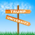 Trump University Student Training College By President - 3d Illustration