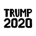 Trump Vote 2020.US American presidential election 2020.Vector outline lettering isolated.Vote word with check mark symbol.