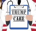 Trumpcare Or Trump Care Health Repeal Of Obamacare Aca - 3d Illustration