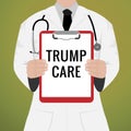 Trumpcare Or Trump Care Health Repeal Of Obamacare - 3d Illustration