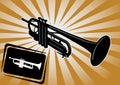 Trumpet background vector
