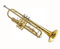 Trumpet, brass musical instrument of symphony orchestra Royalty Free Stock Photo