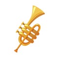 Trumpet Colorful cartoon icon isolated on white background Royalty Free Stock Photo