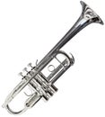 Trumpet cutout Royalty Free Stock Photo