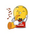 With trumpet fire alarm with the character shape