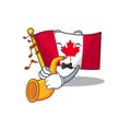 With trumpet flag canadian is stored cartoon cupboard