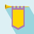 Trumpet with flag Icon