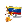 With trumpet flag venezuela isolated with the cartoon