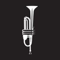 Trumpet flat vector illustration