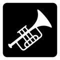 Trumpet icon illustration Royalty Free Stock Photo