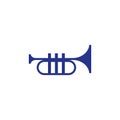 Trumpet icon stock vector illustration flat design style