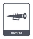 trumpet icon in trendy design style. trumpet icon isolated on white background. trumpet vector icon simple and modern flat symbol Royalty Free Stock Photo