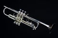 Trumpet Isolated On Black Royalty Free Stock Photo