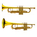 Trumpet isolated object Royalty Free Stock Photo