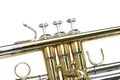 Trumpet isolated on a white Royalty Free Stock Photo