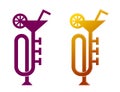 Trumpet like cocktail glass, jazz music concert flyer design