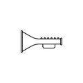 trumpet line icon. Element of toys icon for mobile concept and web apps. Thin line trumpet line icon can be used for web and
