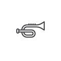 Trumpet line icon