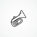 Trumpet line icon. trumpet web icon
