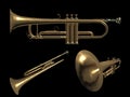 Trumpet music Royalty Free Stock Photo