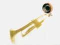 Abstract trumpet with long shadow Royalty Free Stock Photo