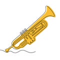 Trumpet musical instrument vector illustration