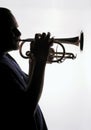Trumpet player 02 Royalty Free Stock Photo