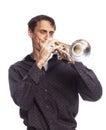 Trumpet player Royalty Free Stock Photo