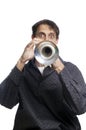 Trumpet player Royalty Free Stock Photo