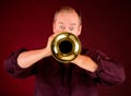 Trumpet Player Royalty Free Stock Photo