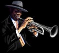 Trumpet player Royalty Free Stock Photo