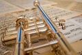 Trumpet reflections Royalty Free Stock Photo
