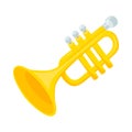Trumpet Sign Emoji Icon Illustration. Music Instrument Vector Symbol Emoticon Design Clip Art Sign Comic Style. Royalty Free Stock Photo