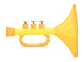 Trumpet toy icon. Cute cartoon plastic horn Royalty Free Stock Photo