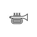 Trumpet toy line icon Royalty Free Stock Photo