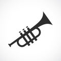 Trumpet vector icon Royalty Free Stock Photo