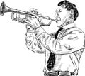 Trumpeter Royalty Free Stock Photo